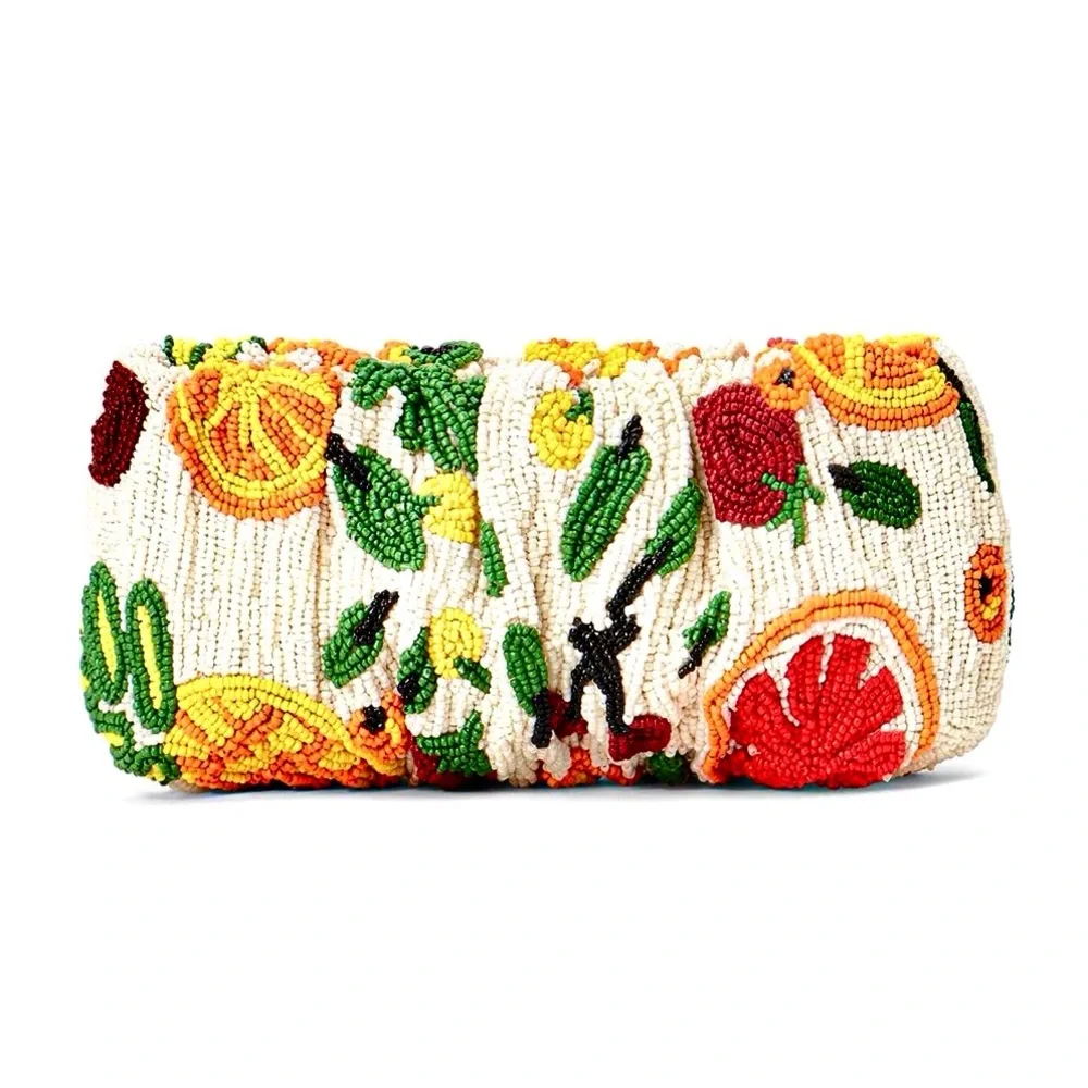 🌺🎉HP🎉🌺 NWT Staud Beaded Bean Bag Fruit Salad - Picture 3 of 16